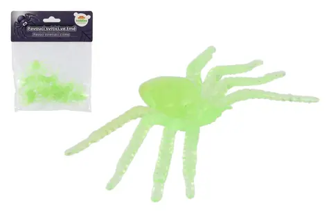 TEDDIES Leuchtende Spinnen, 20 Stück / Partydekoration / Kunststoff / 5 x 3 cm / ab 3 Jahren
