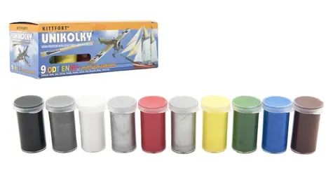 TEDDIES Unikolky Modellfarben / 9 Farben + Mattlack / In einer Schachtel / ab 10 Jahren