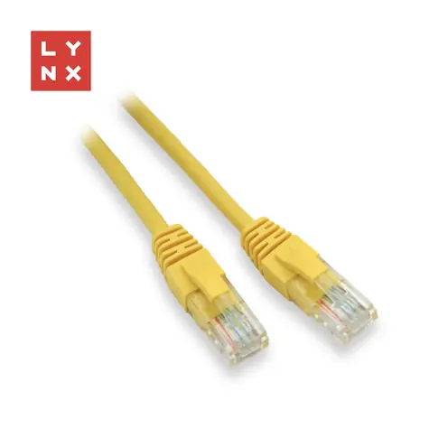 Lynx UTP-Patchkabel Cat5e gelb / Patchkabel / 0,1 m / 10 Stück