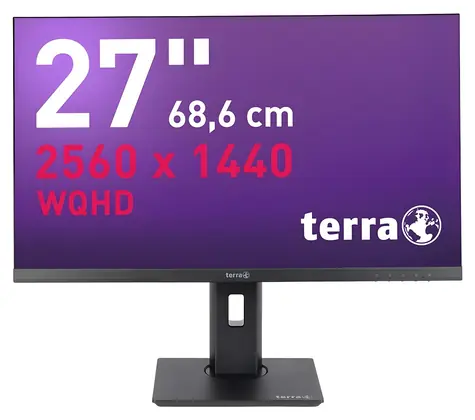 27" TERRA 2772W PV V2 schwarz / Monitor / IPS / QHD 2560 x 1440 / HDMI+DP+USB-C / VESA