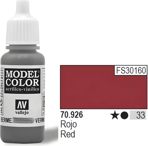 Vallejo Color Rot Matt 70926 / Modellbaufarbe / Matt / 17 ml