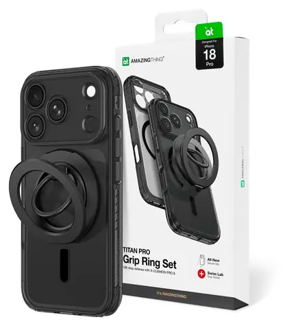 AmazingThing Titan Pro Objektivring-Set schwarz / Objektivschutzring / MagSafe / iPhone 18 Pro