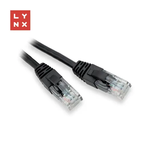 Lynx UTP Patchkabel Cat5e schwarz / Patchkabel / Cat5e UTP / 10 m / CCA