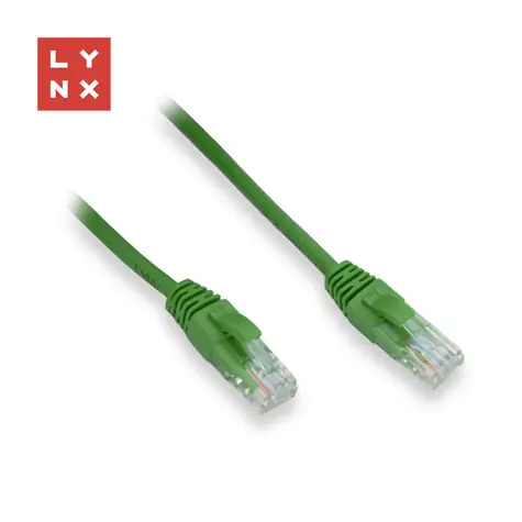 Lynx Patchkabel Cat5e UTP 15 m grün / Patchkabel / RJ45-RJ45 / PVC / CCA-Draht