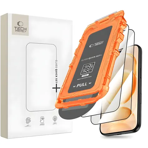 Tech-Protect Quick Set+ 2 Stück / Schutzglas / Apple iPhone 17 Pro Max, 18 Pro Max / Gehärtetes Glas