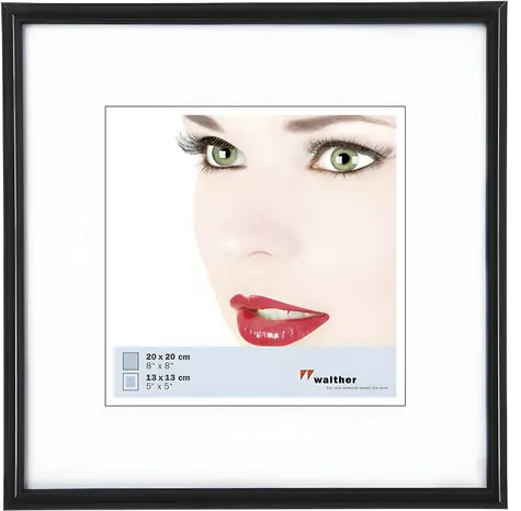 Walther Galeria KB220H schwarz / Rahmen / Kunstharz / 20x20 cm