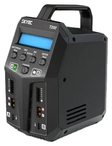 SKYRC Ladegerät T200 / 2x 100 W / AC/ DC / LiPo, LiFe, NiMH, Pb / Balancer 2-6S
