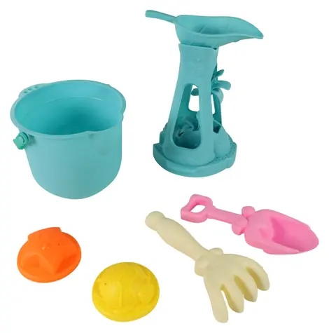 Rappa Sandset mit Schleifmaschine / Eimer, Schaufel, Rechen, Formen