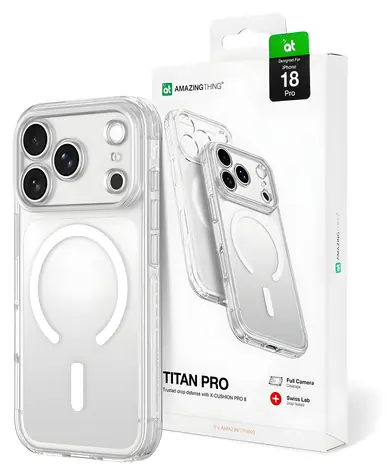 AmazingThing Titan Pro Objektiv transparent / Schutzhülle / iPhone 18 Pro / MagSafe / Objektivschutz