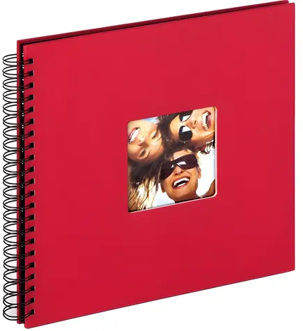 Walther Fun SA110R rot 30x30 / Album / 50 schwarze Seiten / Spiralbindung