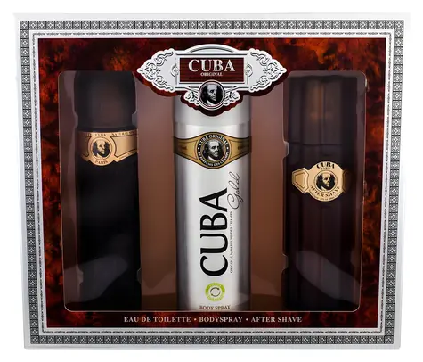 Cuba Gold Eau de Toilette 100 ml ~ Eau de Toilette 100 ml + Aftershave 100 ml + Deodorant 200 ml