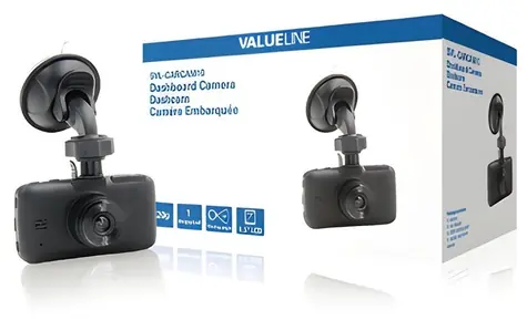 Valueline SVL-CARCAM10 schwarz / Autokamera / Saugnapfhalterung
