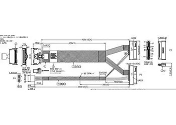 SuperMicro MCIO x8 Kabel - 2x SFF-8639 4i mit Strom-/SAS-Kabel/internem NVMe-Speicher/0,45 m