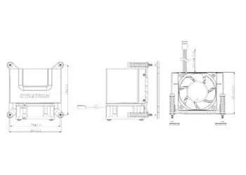 SuperMicro SNK-P0092AP4 / Kühler / aktiv / 2U / LGA1700 / X13 / rechteckige Form