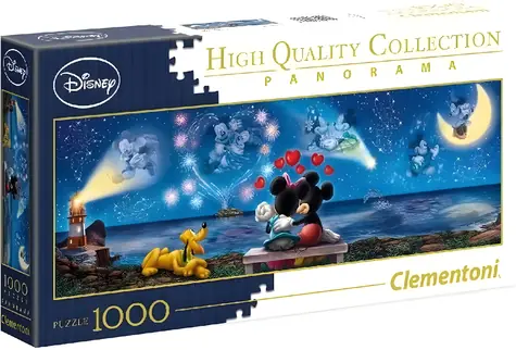 Clementoni Panoramapuzzle Mickey und Minnie / 1000 Teile / ab 14 Jahren