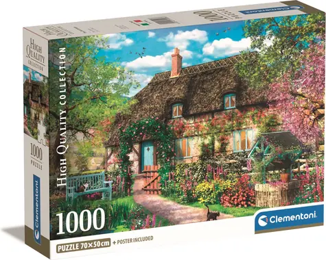 Clementoni Puzzle Altes Häuschen / 1000 Teile / ab 18 Jahren
