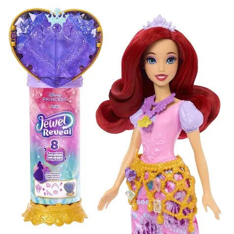 Mattel Disney Princess Reveal Ariel Puppe / 8 Überraschungen / ab 3 Jahren