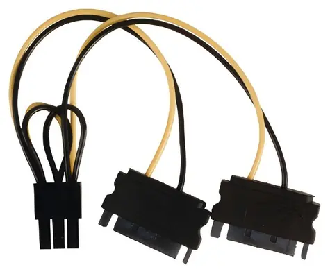 Valueline VLCP74205V01 / Stromkabel / PCI Express - 2x SATA 15-Pin / 0,15 m