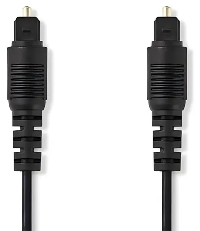 Valueline Toslink (M) - Toslink (M) schwarz / Optisches Audiokabel / 2 m