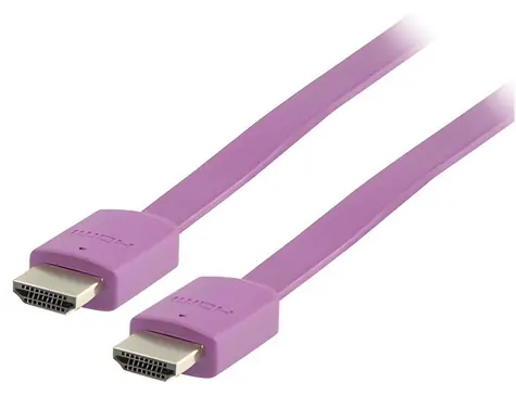 Valueline Flaches HDMI-Kabel, lila / HDMI-Kabel / 1.4 / 3D/4K / 2 m