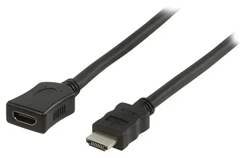 Valueline HDMI-Verlängerungskabel, Nickel-Schwarz / Verlängerungskabel / 2 m / Vernickelte Stecker / 4K