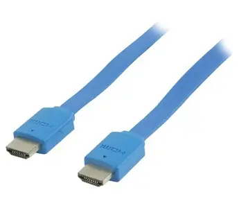 Valueline Flaches HDMI-Kabel blau / HDMI-Kabel / HDMI 1.4 / 3D/4K / 2 m