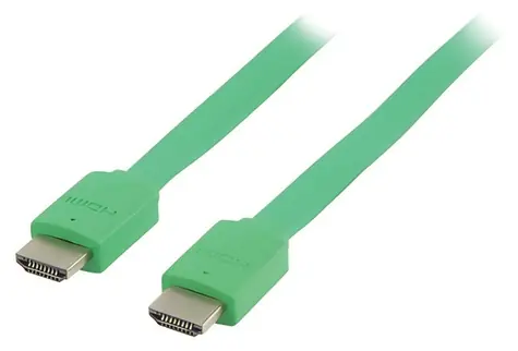 Valueline Flaches HDMI-Kabel, grün / HDMI-Kabel / HDMI 1.4 / 3D/4K / 2 m