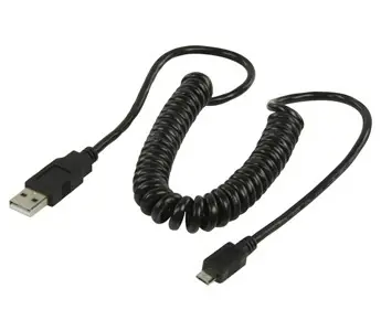 Valueline USB A - Micro-USB / Spiralkabel / USB 2.0 / 2 m