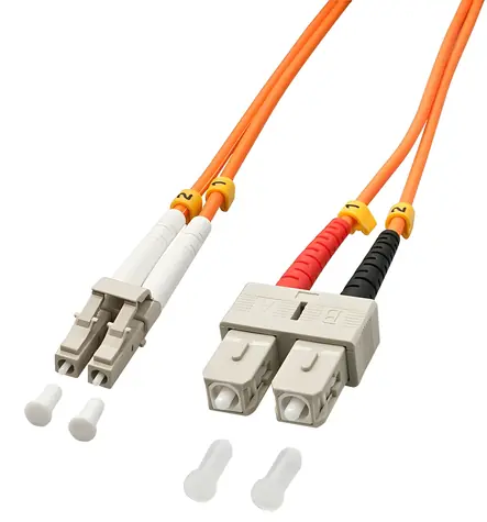 Lindy LC-SC OM2 2 m orange / Optisches Patchkabel / Multimode 50/125 µm / Duplex, halogenfrei