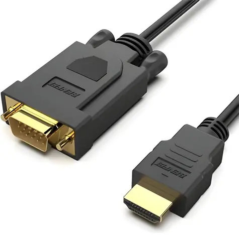 Benfei HDMI-VGA-Kabel, schwarz / Kabel / 1,8 m