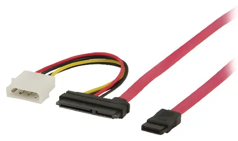 Valueline VLCP73120R10 SATA-Datenkabel mit MOLEX-Stromversorgung / Kabel / SATA / 1 m