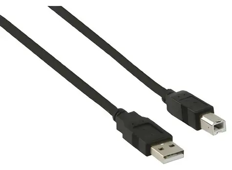 Valueline USB-A (M) - USB-B (M) Kabel, schwarz, USB 2.0, 0,5 m