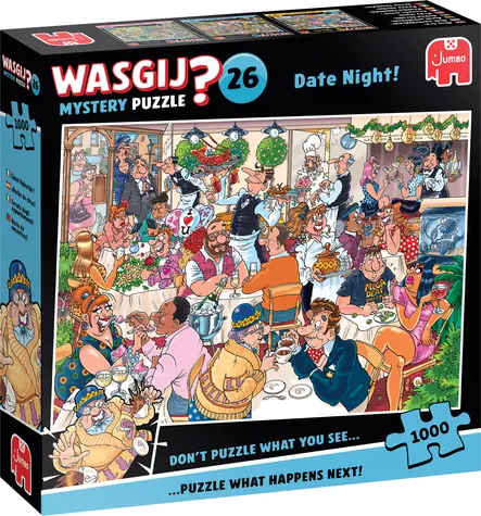 Jumbo-Puzzle WASGIJ Mystery 26: Date! / 1000 Teile / ab 12 Jahren