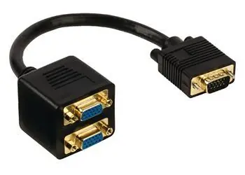 Valueline VGCP59120B02 VGA-Splitterkabel schwarz / Splitter / VGA (M) - 2× VGA (F) / 0,2 m