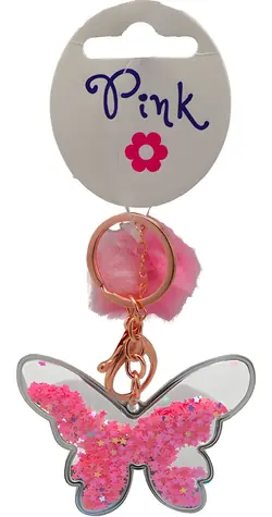 Sparkys Schmetterlingsanhänger mit Pompons / Anhänger / Samt-Pompons / 9 cm