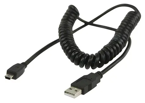 Valueline Spiralkabel USB 2.0 A - Mini-USB 5-Pin / Kabel / USB 2.0 / 2 m