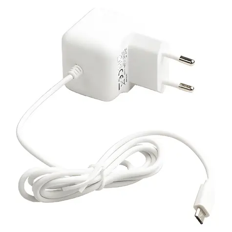 Valueline USB-Ladegerät 230V Micro-USB, weiß / Ladegerät / 2,1 A / Kabel 1 m