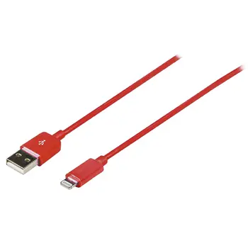 Valueline Apple Lightning-USB-A-Kabel, rot / Lade- und Synchronisierungskabel / 2 m