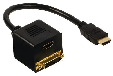 Valueline HDMI (F) - DVI-D 24+1p (F) Reduktion / Reduktion / High Speed mit Ethernet / 0,2 m / schwarz
