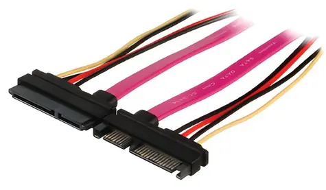 Valueline SATA 22-Pin-Verlängerungskabel / Verlängerungskabel / SATA (M) - SATA (F) / 0,5 m