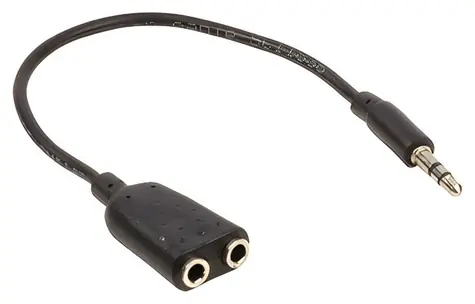 Valueline Audio-Splitterkabel 3,5 mm Klinke - 2x 3,5 mm Klinke schwarz / Audiokabel / Y-Splitter / 0,2 m