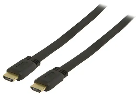 Valueline HDMI-Kabel, flach schwarz / HDMI-Kabel / High Speed / mit Ethernet / 2 m