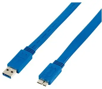 Valueline VLCP61505L20 / Kabel / USB 3.0 AB Micro / flach / Anschluss / 2 m