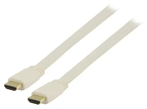 Valueline VGVP34100W15 weißes HDMI-Flachkabel (1,4 mm, 3D/4K, 1,5 m)