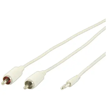 Valueline VLMP22200W2.00 weiß / Audiokabel / 3,5-mm-Klinkenstecker - 2x CINCH / 2 m