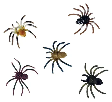 Rappa Spinnen / Figuren / 5 Stück im Beutel / Farbmix / ca. 7 cm