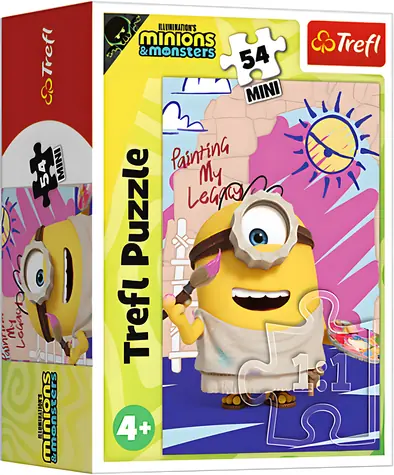 Trefl Puzzle Minions und Monster: Maler / 54 Teile / 20 x 13 cm / ab 4 Jahren