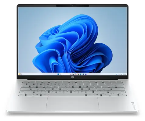 HP OmniBook 5 14-hk0222ncx silber / Notebook / 14" 3K OLED 120Hz / Intel Core 5 120U / 16GB / 512GB SSD / W11H