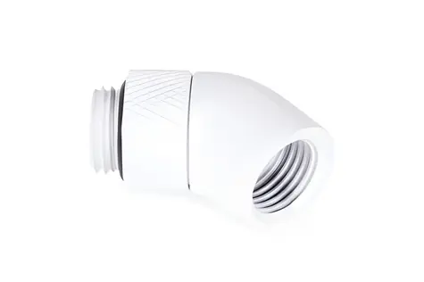 Alphacool Eiszapfen weiß / Winkeladapter 45° / G1/4 AG auf G1/4 IG / drehbar