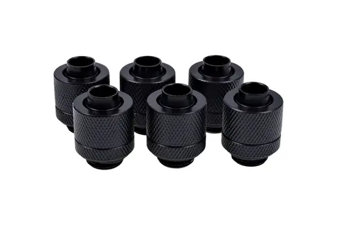 Alphacool Eiszapfen 13/10mm schwarz / Schraubanschluss / G1/4" / 6 Stück.